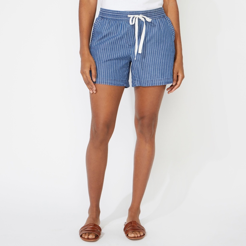NWT Nautica Beach 100% Cotton Pocket Shorts Sand/Black 16